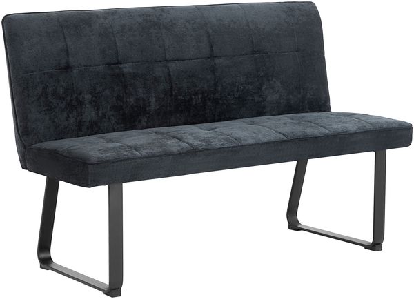 Bank >TALEA< (BxHxT: 140x92x59 cm) in grau aus Microfaser - 140x92x59cm (BxHxT)