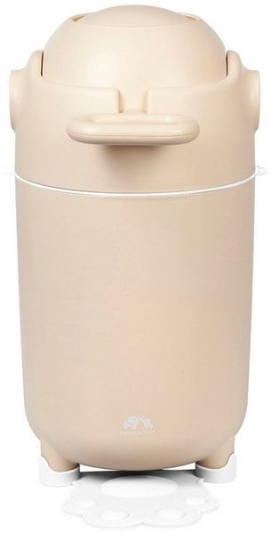 Bebeconfort geruchsdichter Windeleimer Größe M, Windeleimer, Deckel geruchsdicht, für alle Müllbeutel, für bis zu 20 Windeln, Bedienung mit einer Hand, praktische Größe, leicht zu reinigen, Sand