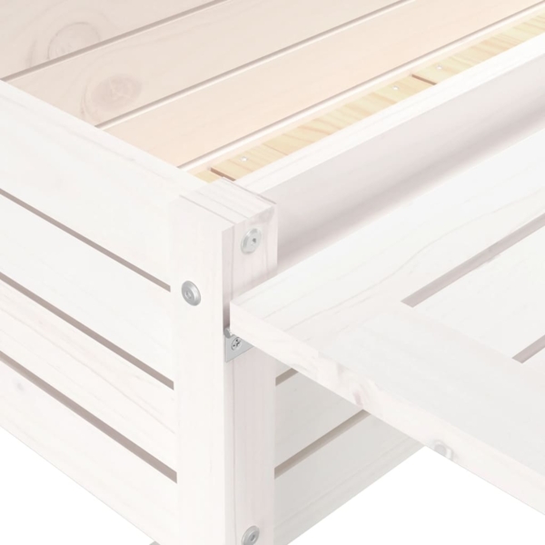 vidaXL Pflanzkasten mit Klappbarer Tischplatte Weiß Massivholz Kiefer 825122 Bild 8