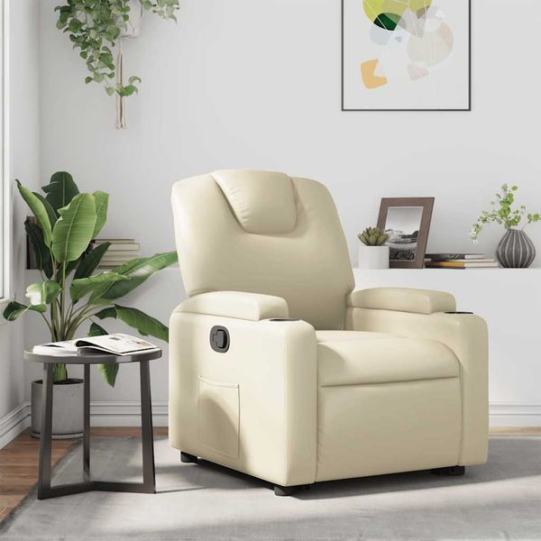 vidaXL Relaxsessel Creme Kunstleder 372390