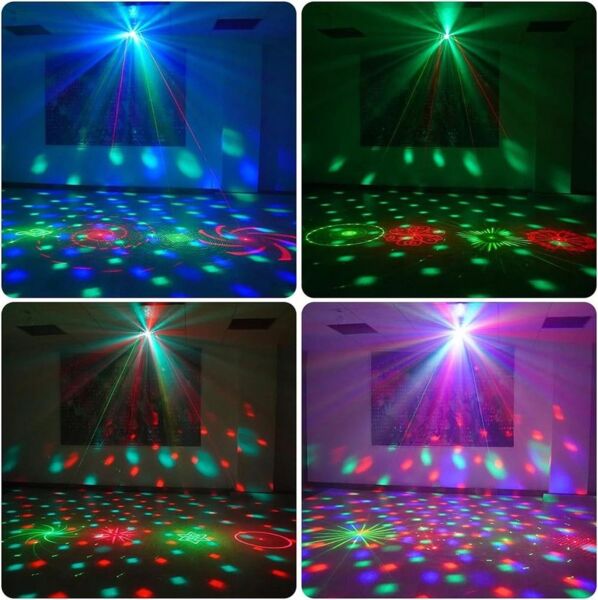 Jibenhome LED Discolicht LED Partylicht DMX,LED DJ Party Licht für Partys Tanz Bar Club, Disco Ball Licht mit Fernsteuerung &Sound Aktiviert