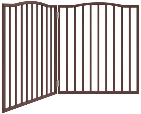 vidaXL 2-tlg. Hundetor Faltbar Braun Eichen-Optik 160 cm Pappelholz 352234