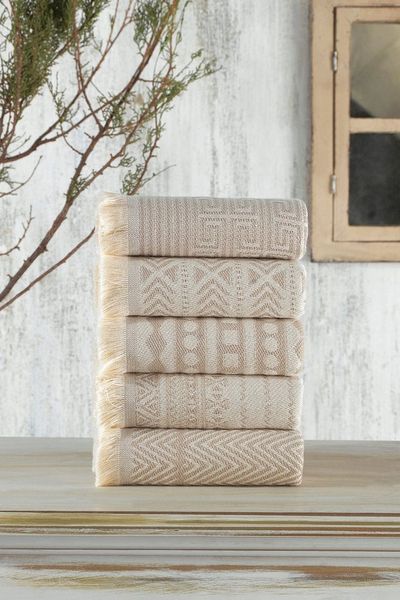 L'Essentiel Maison Handtuch Set Maya, Baumwolle (Set, 5-St), 5-teilige Handtuch-Set 38x65 Maschinenwaschbar, antibakteriell