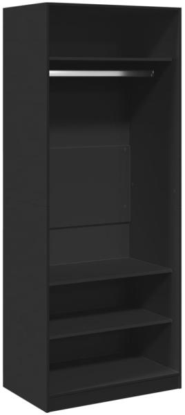 vidaXL Kleiderschrank Schwarz 80x50x200 cm Holzwerkstoff 3307694