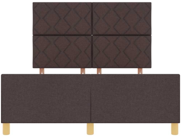 vidaXL Bettgestell mit Kopfteil Dunkelbraun 140 x 190 cm Stoff 3344805 Bild 6