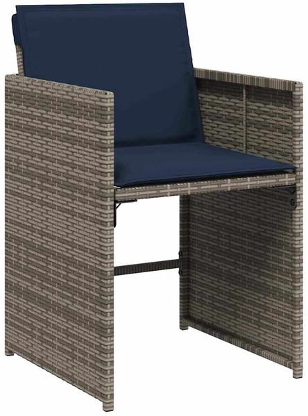 vidaXL Garten Essgruppe mit Kissen 5 pcs Grau Poly-Rattan 3380000 Bild 6