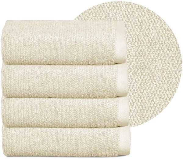 Beautex Handtuch Set, Premium Frottier Sets, 100% Baumwolle 550g/m², Multischlaufen-Optik, Frottier, saugstark, weich, flusenfrei, schnelltrocknend, schadstoffgeprüft