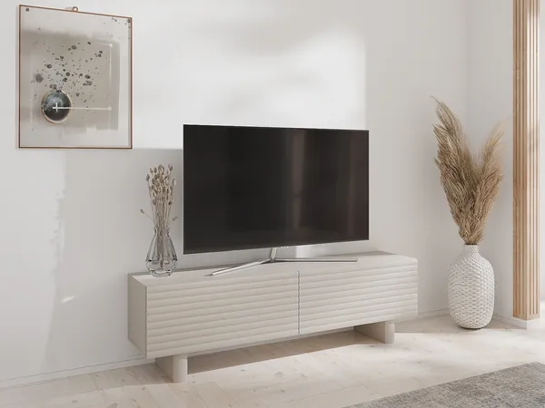 Vente-unique - LUDIMA TV unit Holz, Platte Beige - B 36,8 cm x H 46,1 cm x L 150 cm