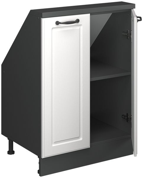 Dachschrägenschrank Rion Weiß Landhaus/Anthrazit mit 2 Türen Vicco Bild 4
