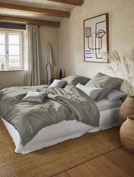 Irisette Bettwäsche Premium Satin Bettwäsche Paris, Mako-Satin, 2 teilig, hochwertige Uni Premium Bettwäsche mit Reißverschluss, 100% Baumwolle