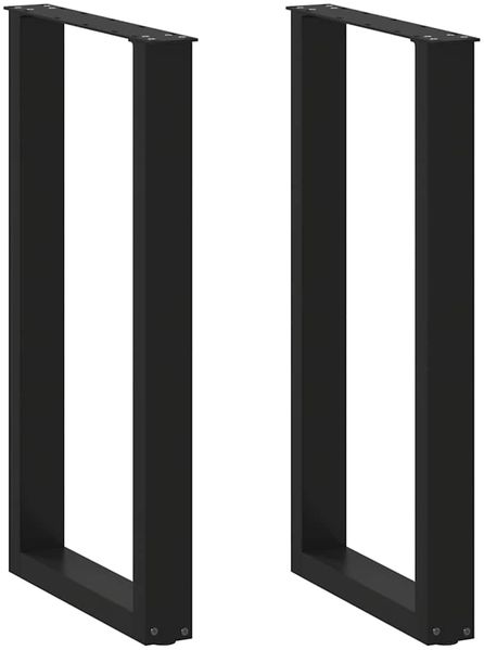 vidaXL Bartischbeine U-Form 2 Stk. Schwarz 40x(90-91) cm Stahl 4013216
