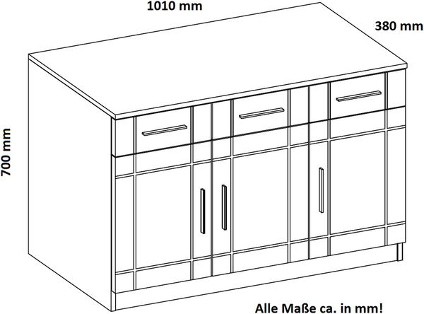 Sideboard PARIS 3F-3S Sonoma Eiche Bild 2