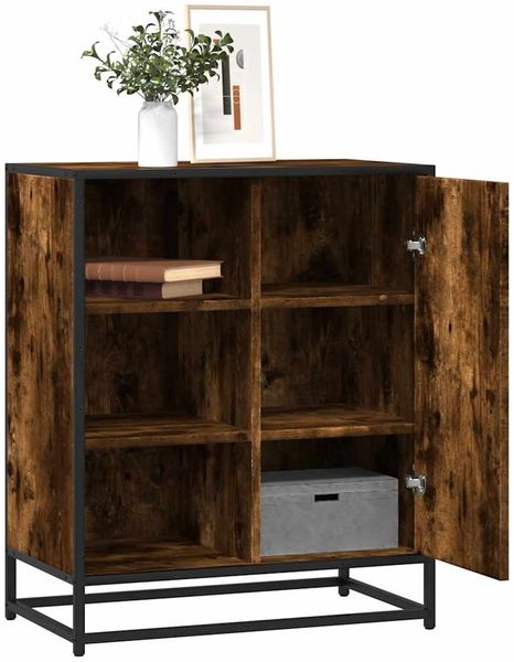 vidaXL Sideboard Räuchereiche 62x35x76 cm Holzwerkstoff 848996