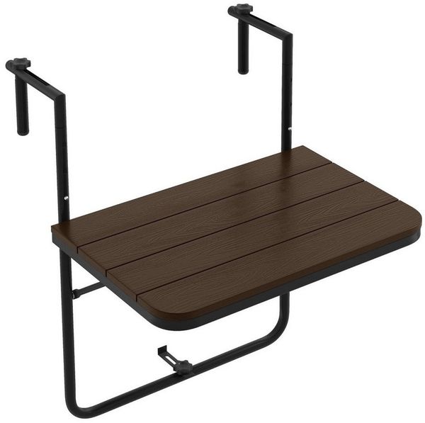 COSTWAY Balkonhängetisch klappbar, 3-stufig verstellbar