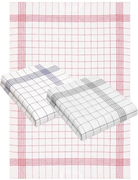 Betz Geschirrtuch 3er Set 50 x 68 cm Halbleinen Geschirrtücher MCT-12 HL, (3 er Set, 3-tlg, 3 Geschirrtücher 50x68 cm), Geschirrhandtuch Gläsertuch Jacquard Gläsertücher Küchentuch Handtuch