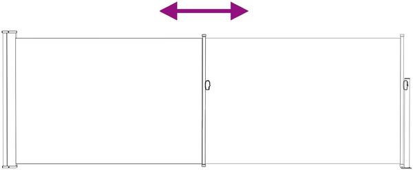 vidaXL Ausziehbares Seitenmarkise Anthrazit 300 x 100 cm Polyester 42035286 Bild 9