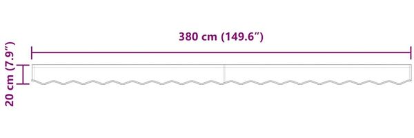 vidaXL Markisenschürzen-Ersatz Weiß 4 m Polyester 42000767 Bild 8