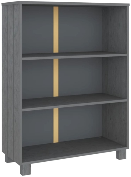 vidaXL Bücherschrank HAMAR Dunkelgrau 85x35x112 cm Massivholz Kiefer 340486