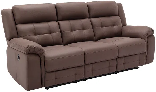 Vente-unique - ORTIANO Sofa and armchair set StoffStoff Braun - B 97 cm x H 102 cm x L 103 cm223 cm Bild 4