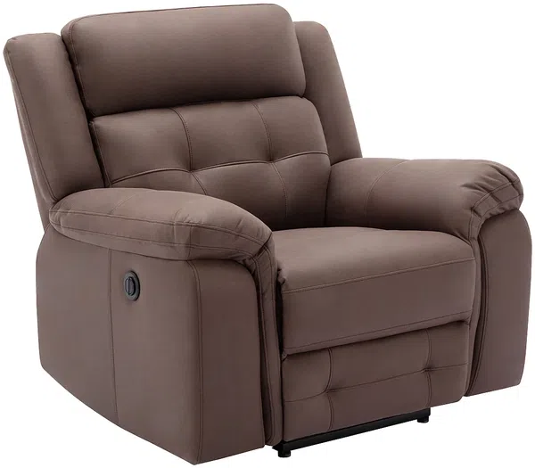 Vente-unique - ORTIANO Sofa and armchair set StoffStoff Braun - B 97 cm x H 102 cm x L 103 cm223 cm Bild 5
