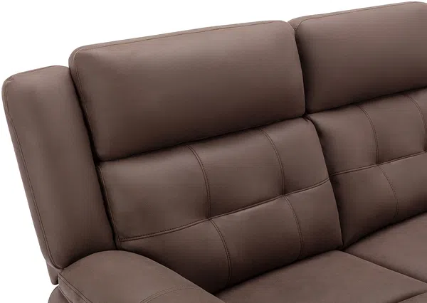 Vente-unique - ORTIANO Sofa and armchair set StoffStoff Braun - B 97 cm x H 102 cm x L 103 cm223 cm Bild 6