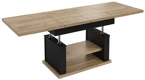 designimpex Couchtisch DA-666 höhenverstellbar ausziehbar 120/200 cm Esstisch Wohnzimmer, Funktionstisch, Wohnzimmertisch, Tisch, Esstisch, Sofatisch, Schublade