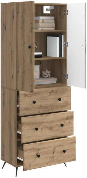 vidaXL Schrankset 2 pcs Artisan-Eiche 66 x 34,5 x 90 cm Holzwerkstoff 3416888 Bild 2
