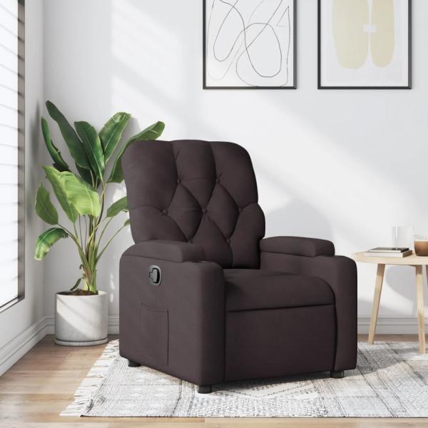 vidaXL Relaxsessel Dunkelbraun Stoff 372484