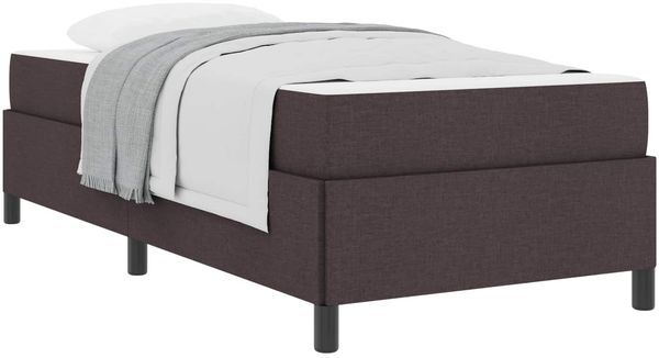 vidaXL Boxspringbett mit Matratze Dunkelbraun 90 x 190 cm Stoff 3398825 Bild 2