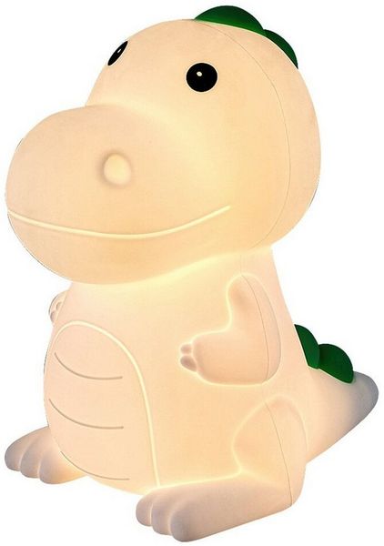 Rabalux Nachttischlampe, warmweiß, RGB LED Dinosaurier-Nachtlicht für Kinder Dinoo