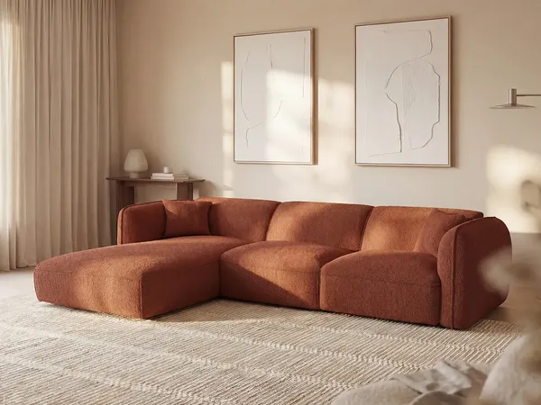 Vente-unique - CAMILIO Sofa Stoff Rot - B 165 cm x H 74 cm x L 272 cm