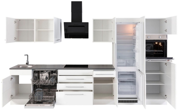 KOCHSTATION Küchenzeile KS-Trient, Breite 360 cm, wahlweise mit E-Geräten, mit Arbeitsplatte Bild 3