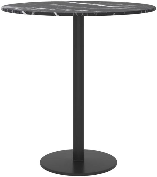 vidaXL Tischplatte Schwarz Ø40x0,8 cm Hartglas in Marmoroptik 322262 Bild 3