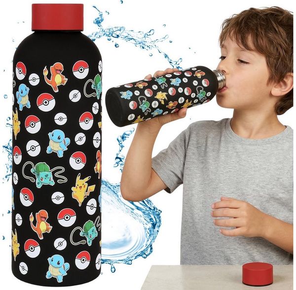 POKÉMON Trinkflasche Pokémon Trinkflasche aus Edelstahl für Kinder, 800 ml