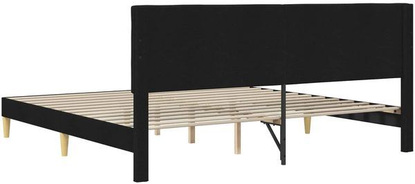 vidaXL Bettrahmen mit Kopfteil Schwarz 180 x 200 cm Stoff 42027811 Bild 6