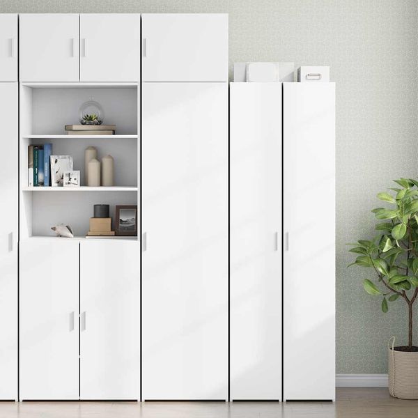 vidaXL Hochschrank Schmal Weiß 50x42,5x225 cm Holzwerkstoff 3281301