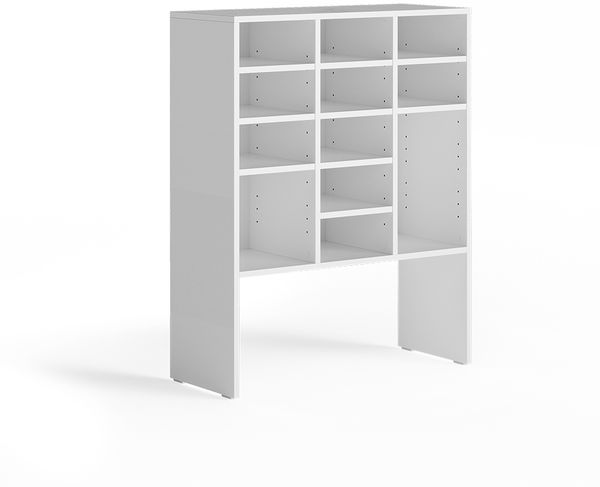 Schuhschrank Hermia Weiß 78.6x99 cm mit 12 offenen Fächern Vicco