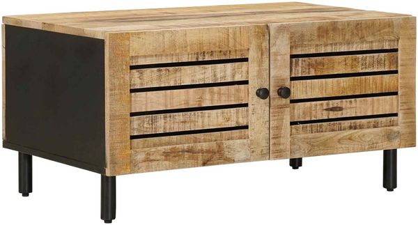 vidaXL Couchtisch Natur 80 x 50 x 40 cm Massivholz Mango 4018849 Bild 2