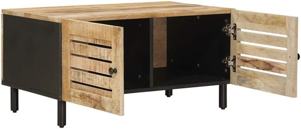 vidaXL Couchtisch Natur 80 x 50 x 40 cm Massivholz Mango 4018849 Bild 3