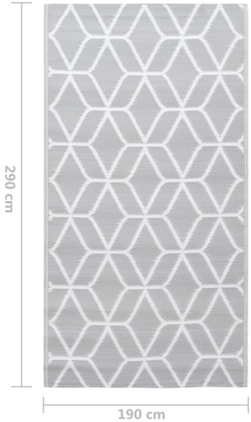 vidaXL Outdoor-Teppich ARAKIL Grau 190x290 cm PP 310423 Bild 7