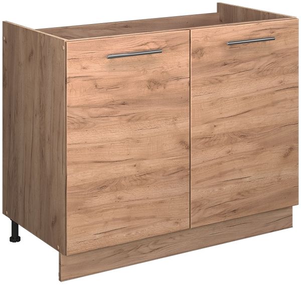 Spülenunterschrank Fame-Line Goldkraft Eiche/Goldkraft Eiche 100 cm, AP Eiche Vicco