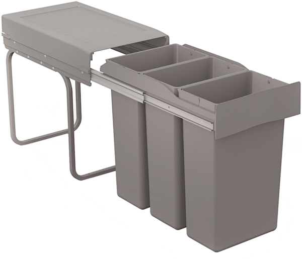 Victory Abfallsammler 72233060 Bio Trio Deluxe 30 Liter hellgrau