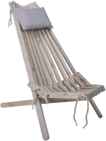Liegestuhl SONJA Aschgrau Kiefer | Gartenstuhl Relaxsessel Gartenliege Balkon