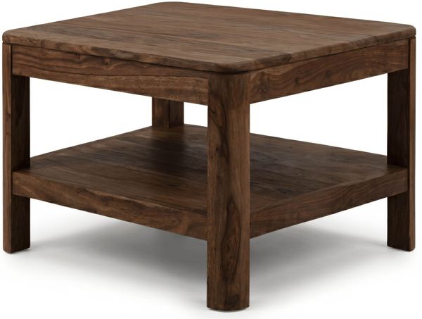 Couchtisch Sheesham 70x70x45 rot-braun gebeizt TORONTO #106