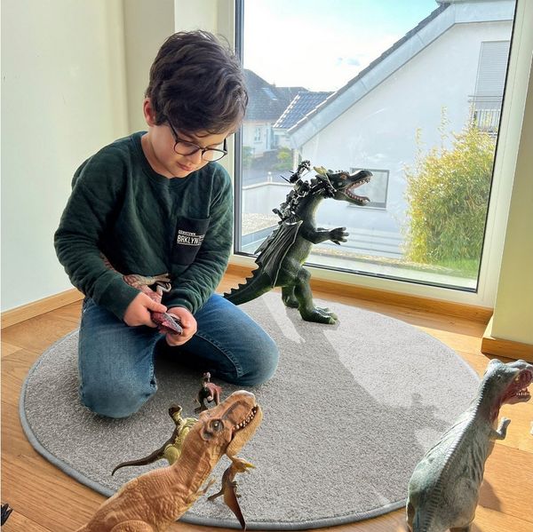 Karat Kinderteppich Crocodile, Individuell einsetzbar, Rund, Viele Farben und Größen