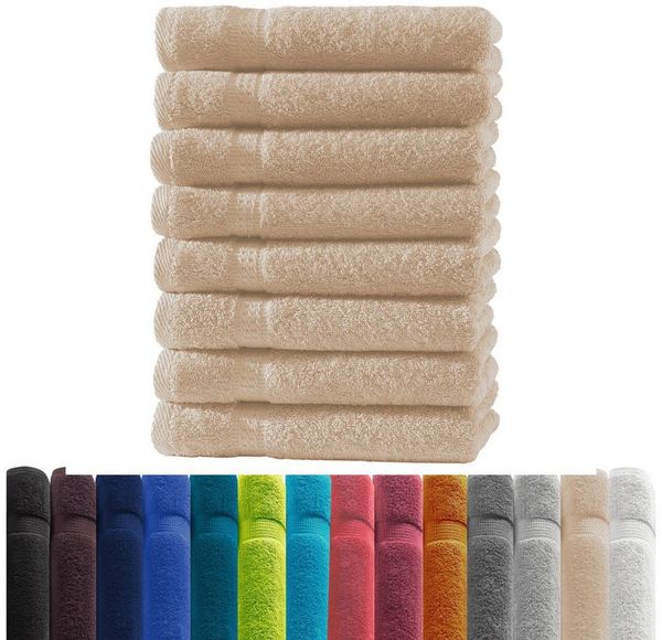 Zestri Handtücher COMFORT Handtücherset aus Baumwolle, saugstark weich, Frottee, Gästehandtuch 8er-Set, Duschtuch Saunahandtuch Gästehandtücher Badetuch Handtücher Set