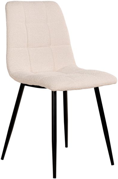 Polsterstuhl >Middelfart< (2er-Set) in Weiss, Stoff - 44x86x55cm (BxHxT)