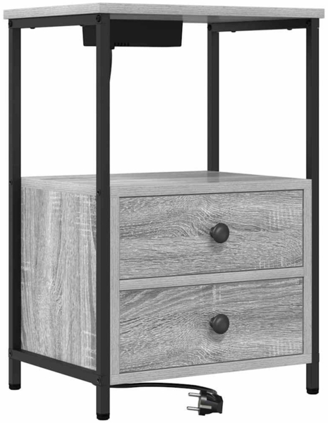 vidaXL Nachttisch Graues Sonoma 40 x 31 x 60 cm Holzwerkstoff 859446
