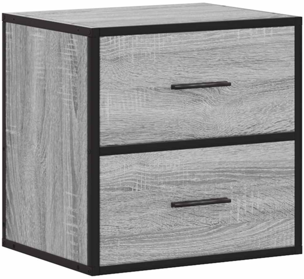 vidaXL Wand-Nachttisch Grau Sonoma 40x31x39,5 cm 848730