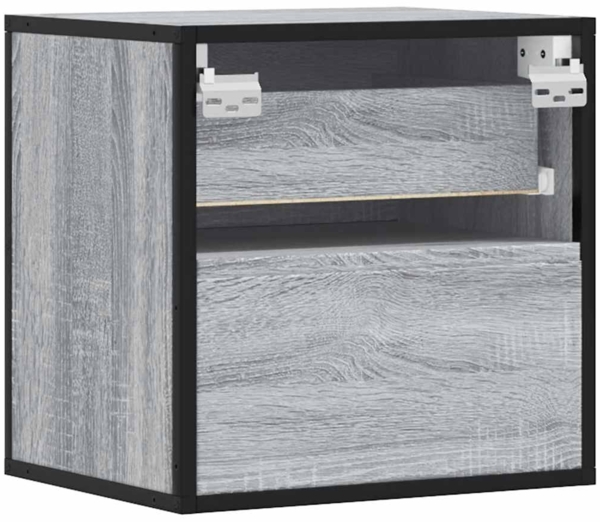 vidaXL Wand-Nachttisch Grau Sonoma 40x31x39,5 cm 848730 Bild 6